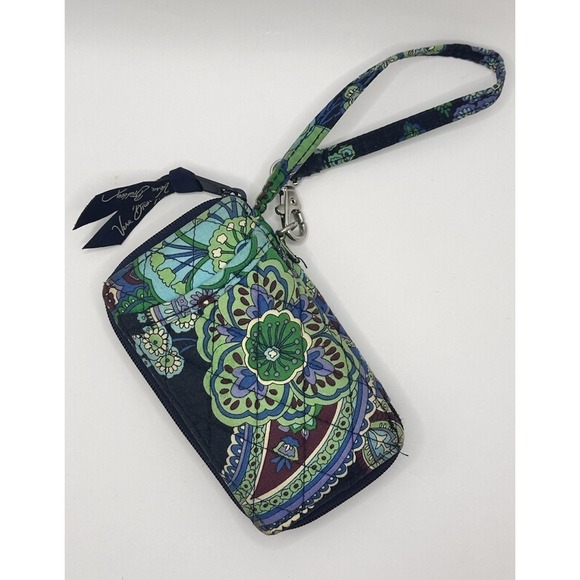 VERA BRADLEY Wallet Wristlet ID Holder Retired Blue Rhapsody Pattern ~ EUC - Picture 1 of 9